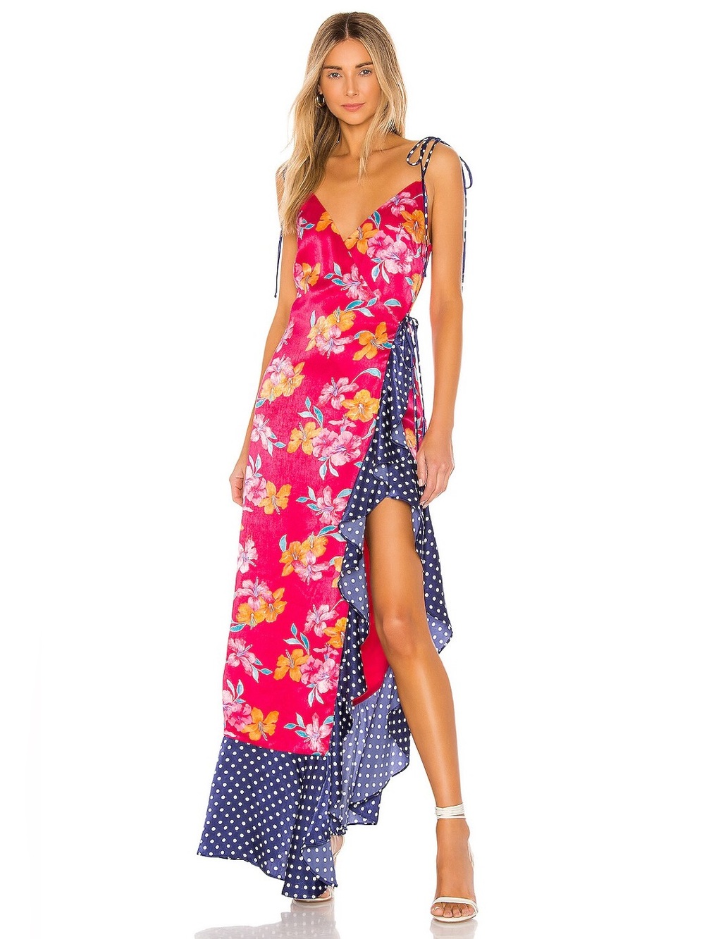 NWT Lovers & Friends Burton Maxi Ruffle Wrap Dress